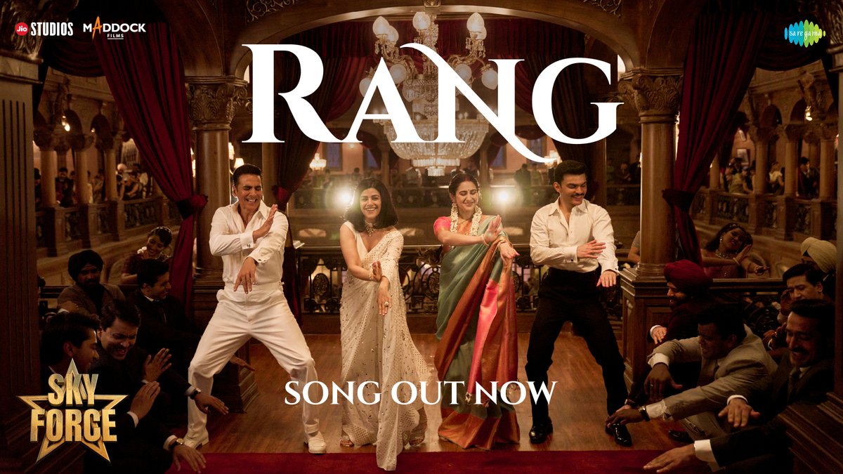 Feet tapping, hearts racing! Join the party with the dance anthem of Sky Force. 🤩🎼 #Rang Song out now. 🔗 - #SkyForce releasing in cinemas this Republic Week, on 24th January 2025.