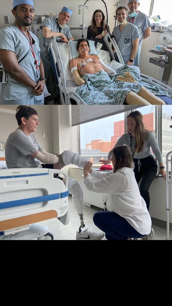 Ron Rosas underwent a quadruple amputation after a bout with pnuemonia turned septic. His story is one of surviving and thriving after limb loss - as well rooting both for his alma mater, @notredame, and the @ohiostate team that changed his life.