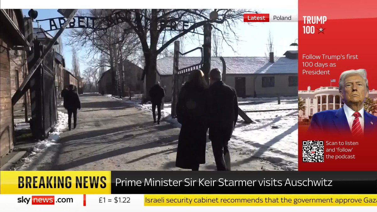 Prime Minister Sir Keir Starmer and his wife Victoria have visited Auschwitz on a trip to Poland to launch talks on a new national security pact. Sky's Ali Fortescue has the latest. Read more: 📺 Sky 501, Virgin 602, Freeview 233 and YouTube