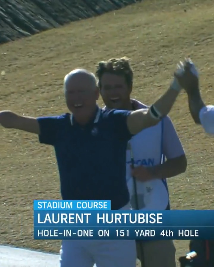An inspirational hole-in-one ❤️⛳️ One-armed amateur golfer Laurent Hurtubise took the world by storm with this incredible ace @TheAmExGolf in 2020 👏 #TOURVault