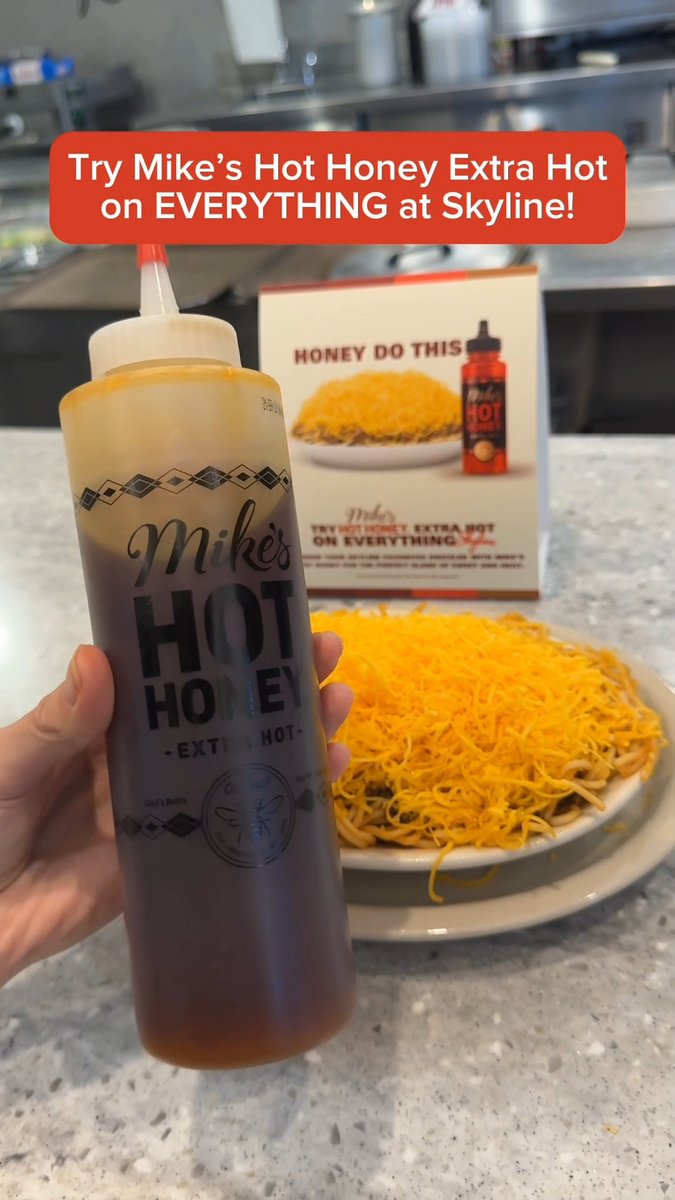 DID SOMEONE TURN UP THE HEAT IN HERE? 🔥😏​ The all-new Mike's Extra Hot Way is available now for a limited time only at participating Skyline locations. Try Mikes Hot Honey Extra Hot on your favorite menu item today!