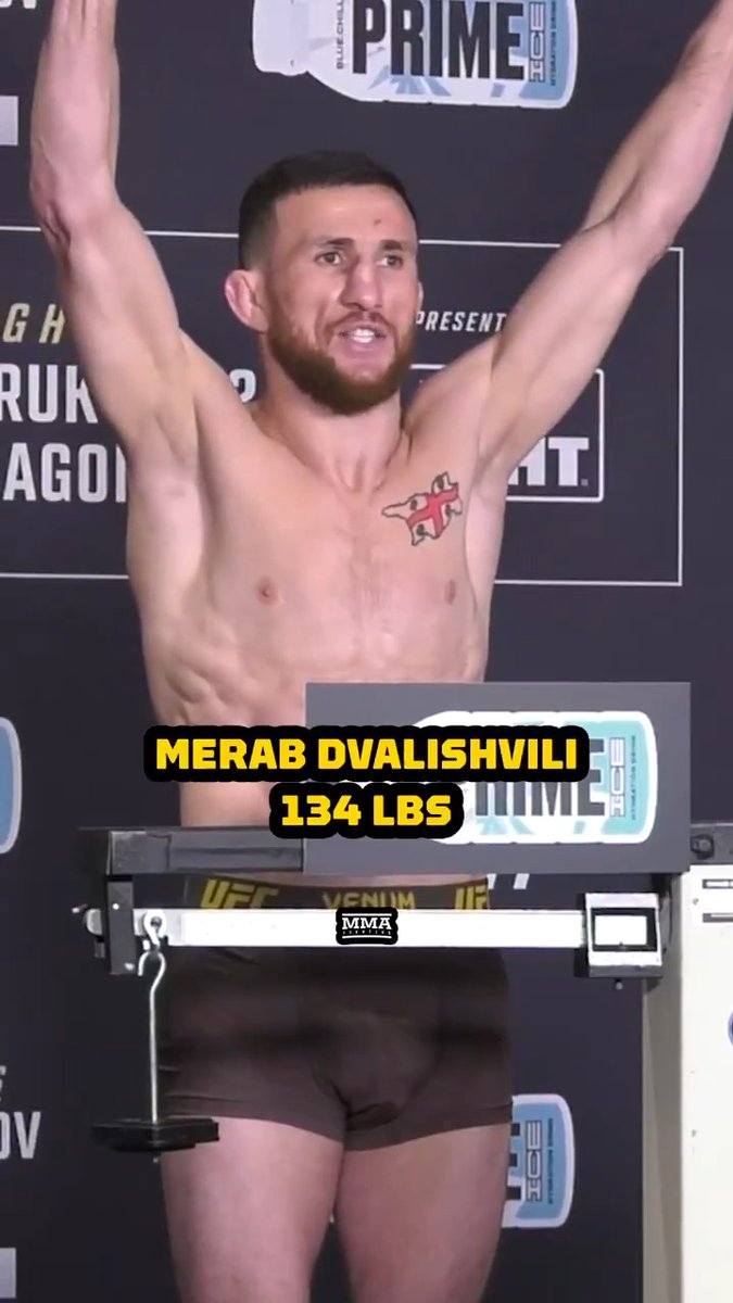 "Four times in 11 months!" Merab “The Machine” Dvalishvili officially makes championship weight for #UFC311