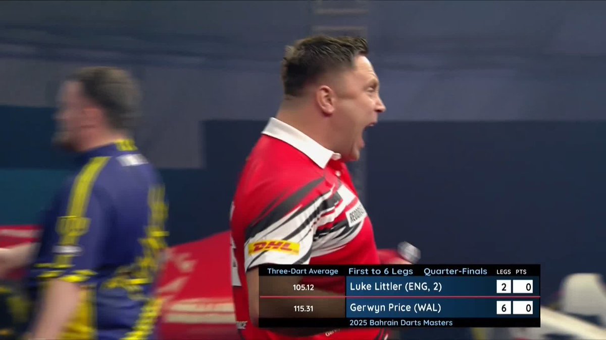 PRICE STUNS LITTLER WITH RIDICULOUS DISPLAY 🧊💪 Gerwyn Price has just averaged 115.31 in a terrifyingly good display as he dispatches World Champion and reigning Bahrain Darts Master Luke Littler 6-2! 📺 #WorldSeriesDarts