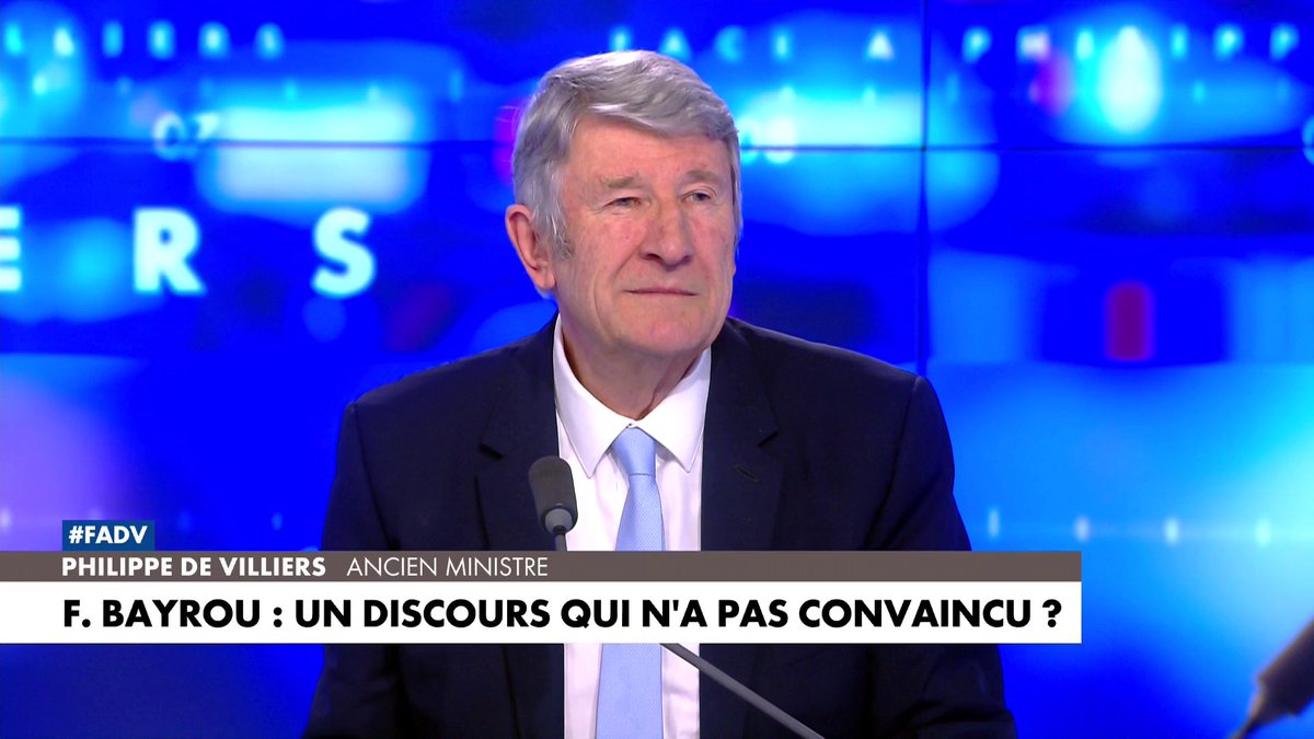Philippe de Villiers : «François Bayrou a fait ce que Clémenceau avait fait quand je veux enterrer un problème, je crée une commission» dans #FaceaPhilippeDeVilliers