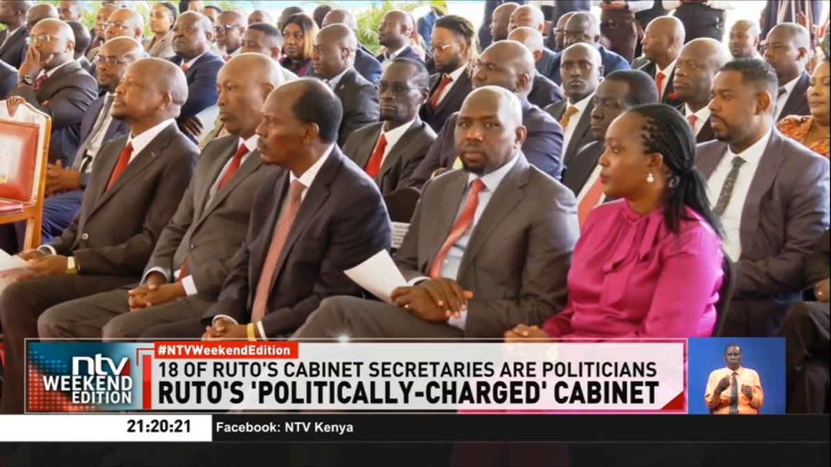 NTV are calling Ruto's cabinet a "Politically Charged Cabinet" The fear is gone!