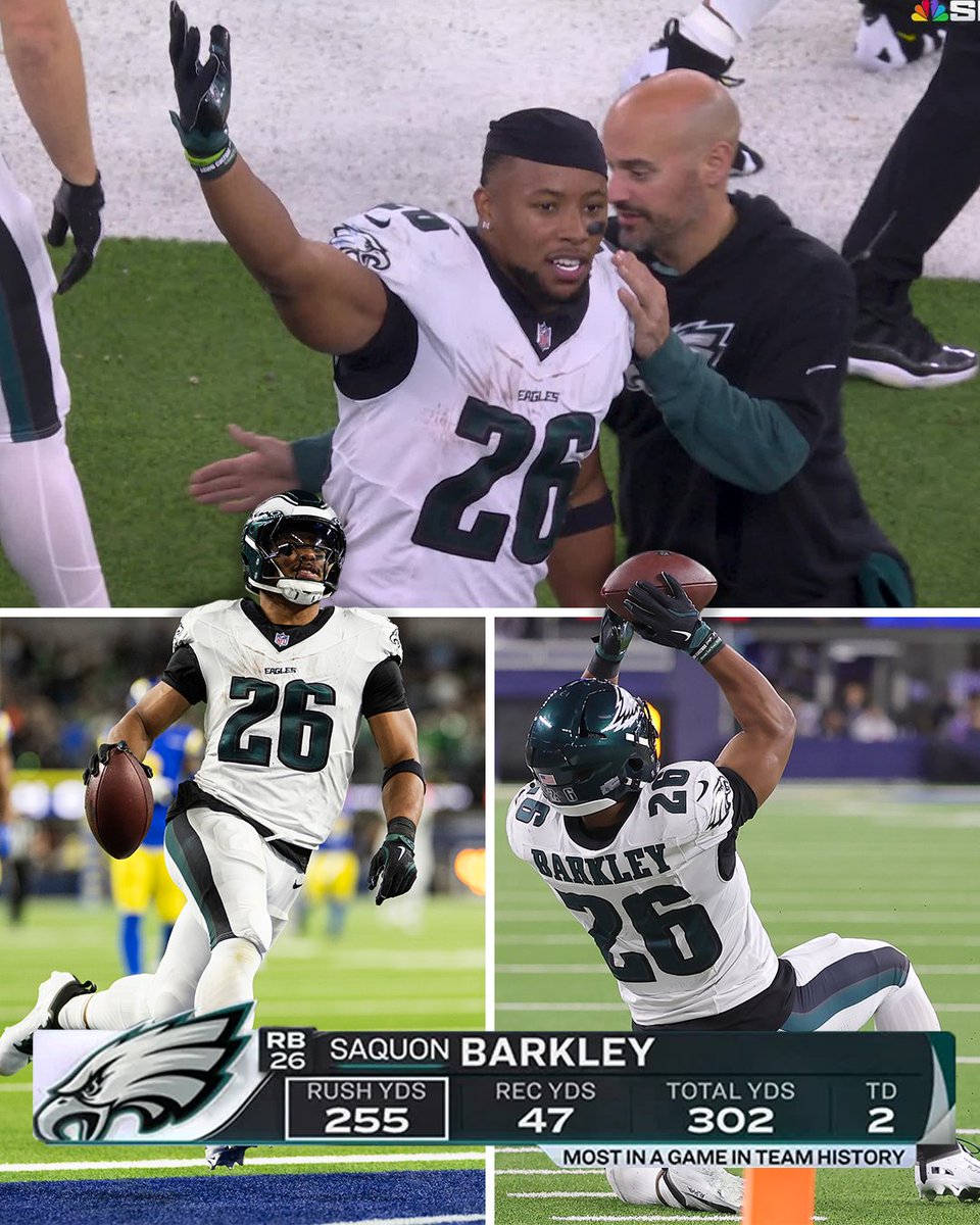 .Saquon Barkley's performance against the Rams earlier this season was absolute cinema 🎬 📺: #LARvsPHI – Sunday 3pm ET on NBC 📱: Stream on #NFLPlus + Peacock