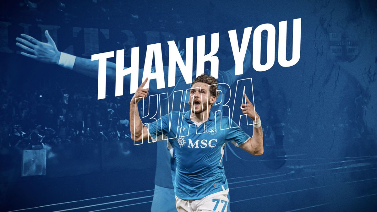 30 goals, 24 assists and countless jaw-dropping moments to make history with this club. ✨ Thank you, Khvicha. It’s been an amazing journey! 🙏 💙 #ProudToBeNapoli
