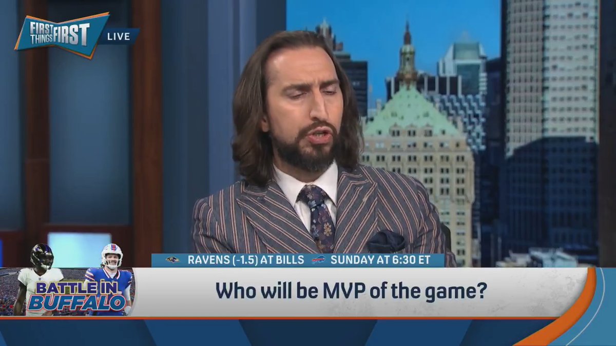“Josh Allen has to be great for the Bills to keep it close…I think the Bills are gonna win.” — nick wright