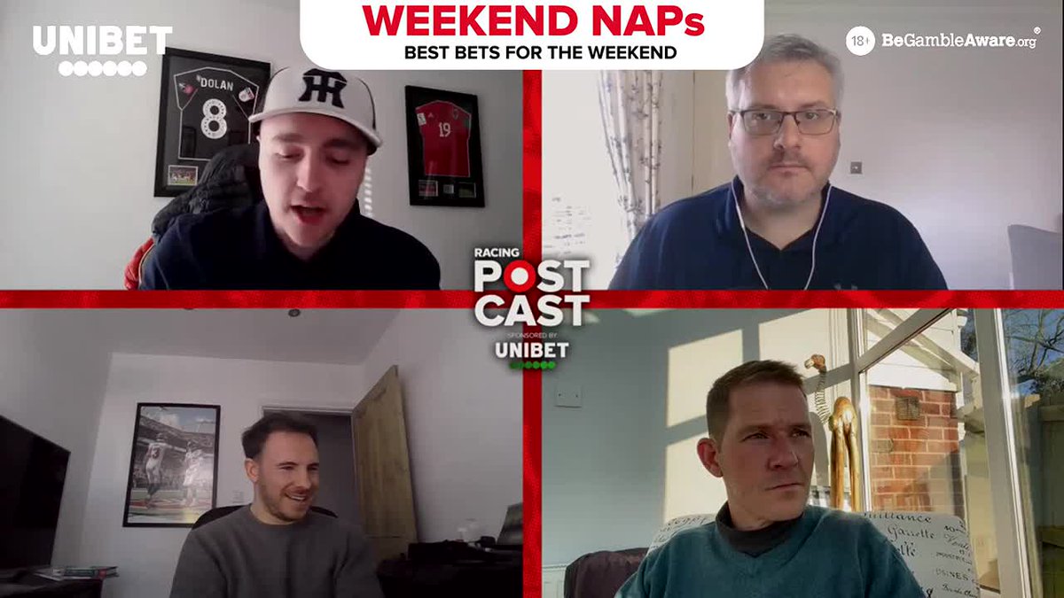 ๐ WEEKEND NAPS ๐ Tom Park, James Stevens, Graeme Rodway and Brett Williams give us their best bet for this weekend โญ๏ธ Racing Postcast with Unibet Racing 18+ #GambleAware