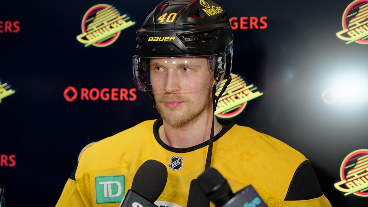 “Find our swagger back and our identity - hard work.” 🗣 Elias Pettersson speaks on the team getting back on track through hard work, being linemates with Jonathan Lekkerimäki and more.