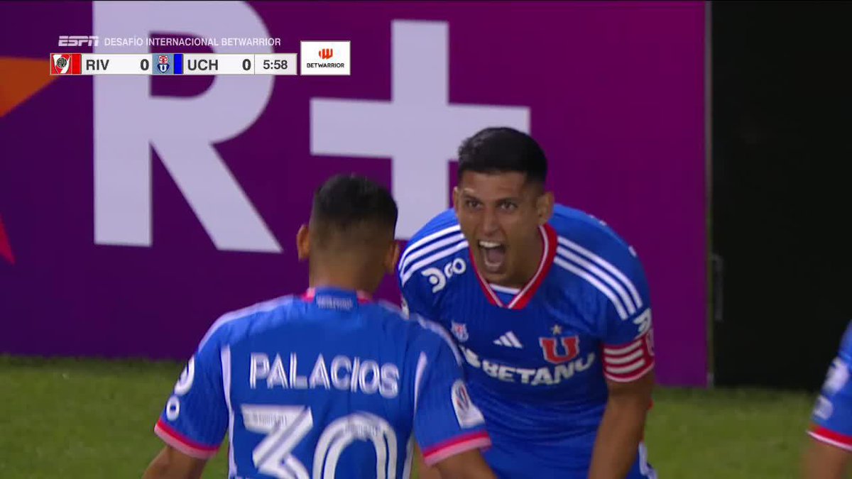 🔙 Poblete ya le había hecho un gol a River🇦🇷 con la camiseta de la U en el amistoso de 2023.