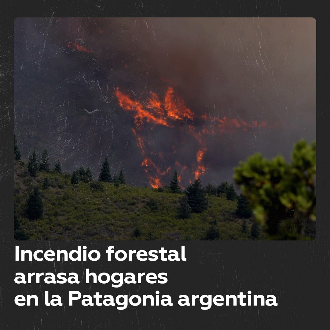 Incendio devastador en la Patagonia argentina: evacuaciones masivas Un incendio forestal arrasa Epuyén, en la Patagonia argentina, destruyendo decenas de hogares y obligando a evacuaciones masivas.