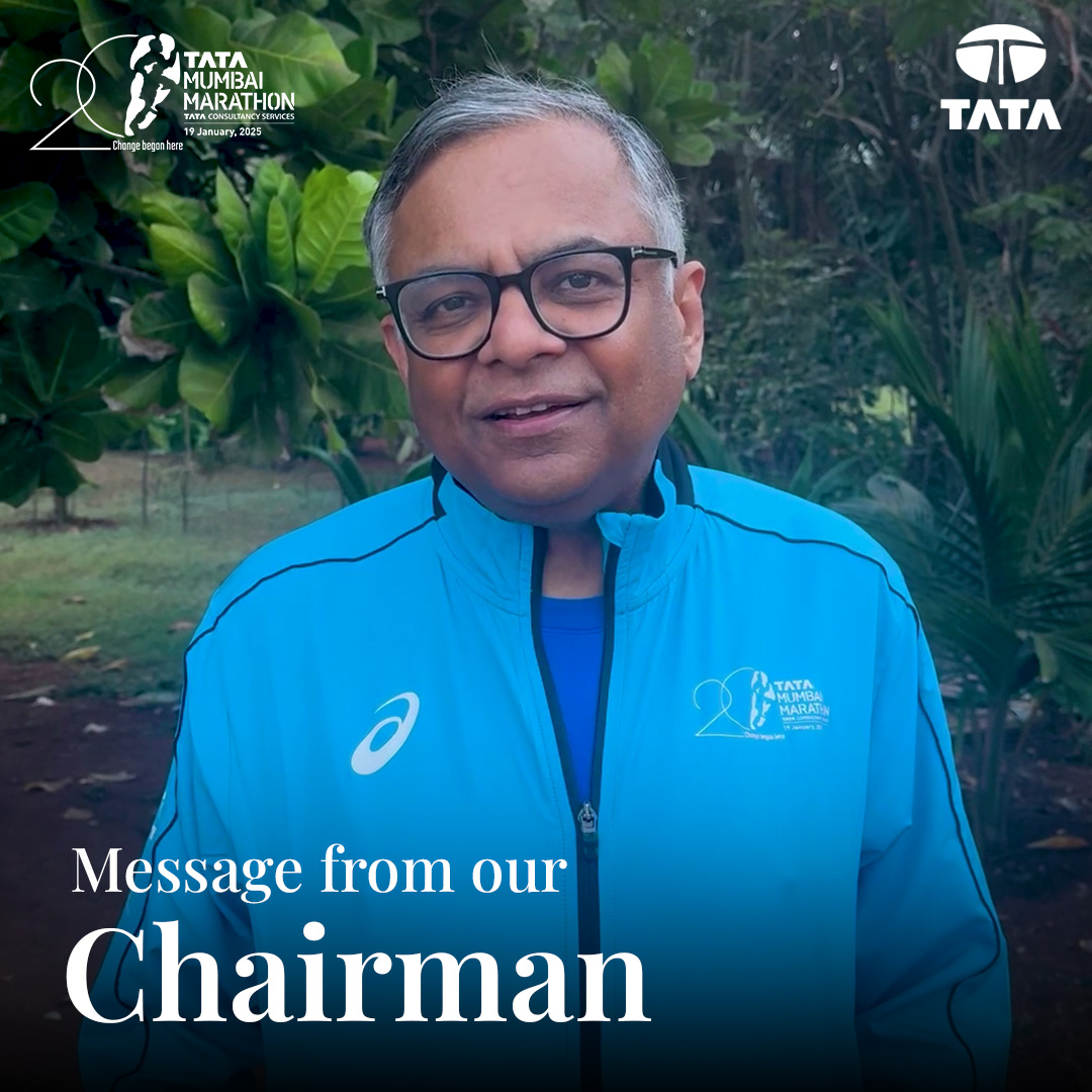 A message from our Chairman N. Chandrasekaran for our runners who #KnowNoLimits, as they all get ready to go beyond. #ThisIsTata #TataMumbaiMarathon #TMM2025 Tata Mumbai Marathon Tata Consultancy Services
