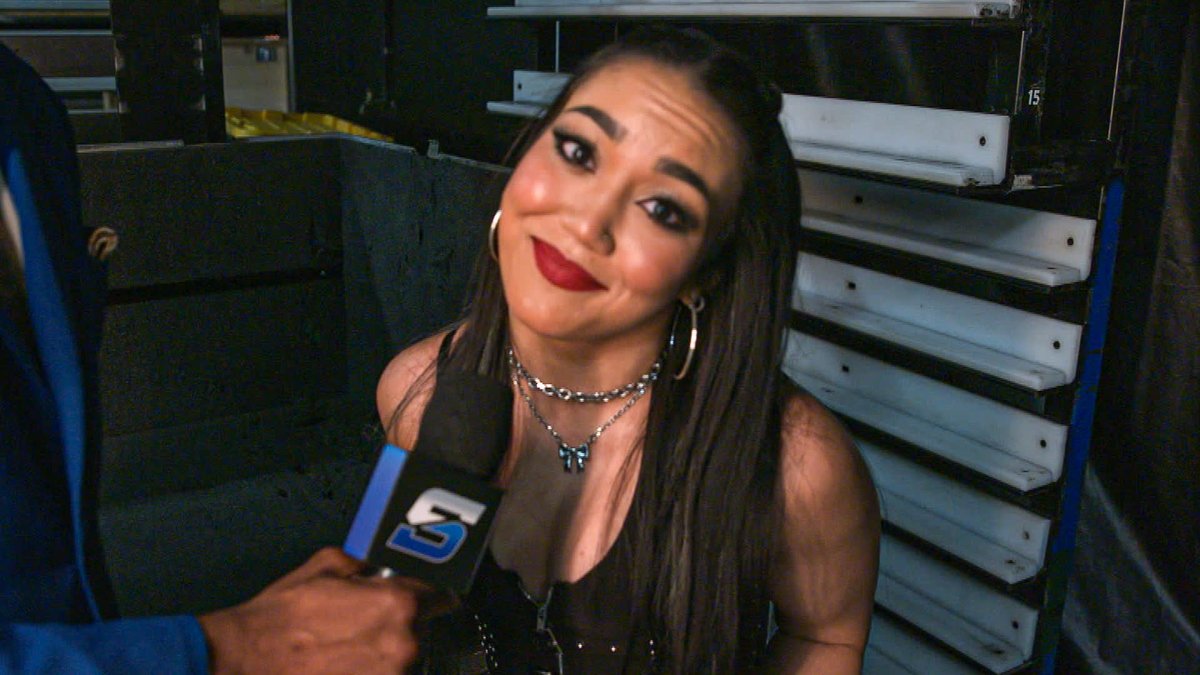 EXCLUSIVE: #WWENXT Superstar roxanne calls on Bayley to see her next Tuesday night for the fight of her life. #SmackDown