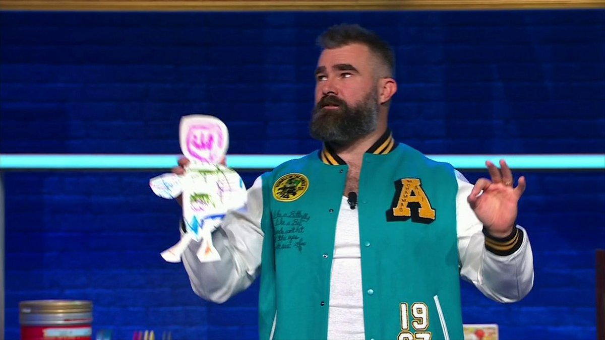 Jason Kelce's daughters designed a mascot for They Call It Late Night 😂