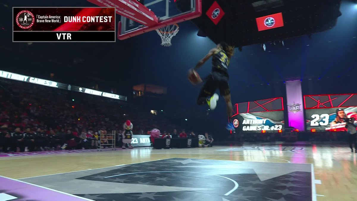 💥『Captain America:Brave New World』 DUNK CONTEST💥 唯一、B2からの挑戦者!! 鹿児島#23 アンソニー・ゲインズ・ジュニア AJ Gaines 鹿児島レブナイズ 📡バスケットLIVEで生配信中 #Bリーグオールスター #キャプテンアメリカ #Bリーグ #りそなグループ