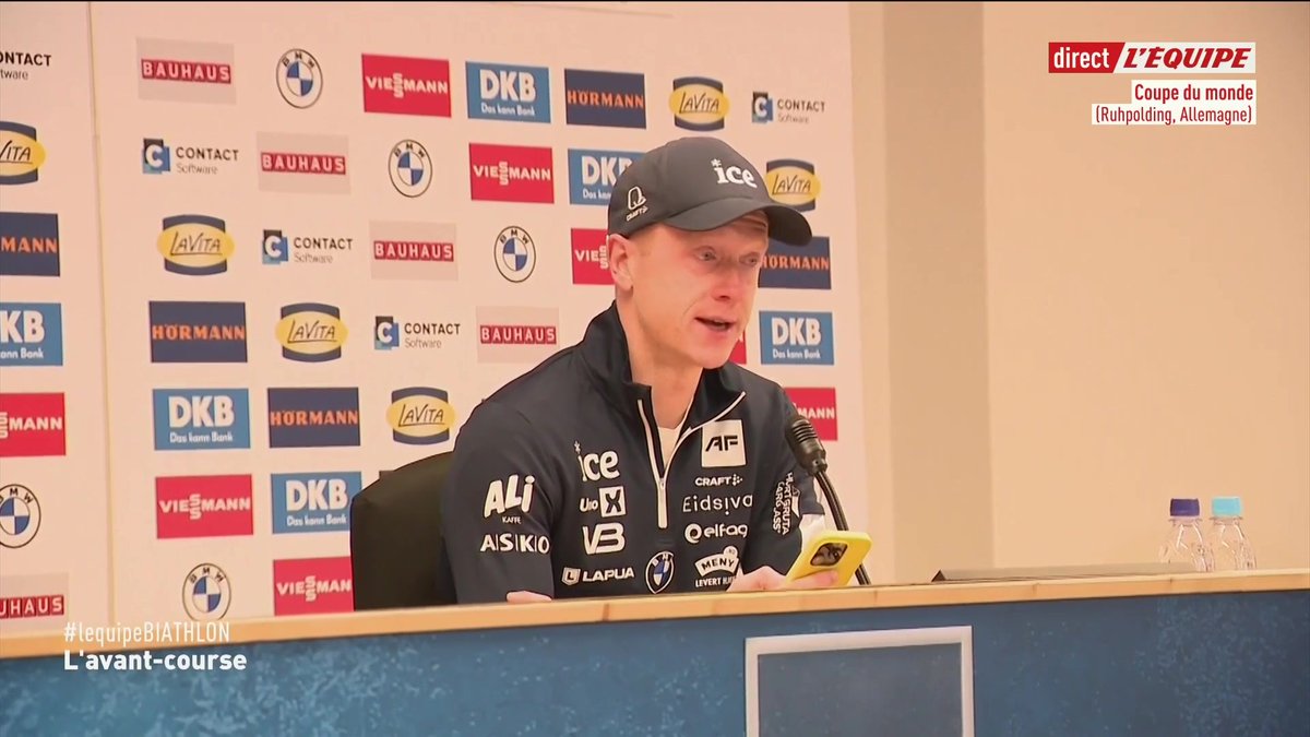 Avant le relais féminin de Ruhpolding, Johannes Boe a annoncé sa retraite à la fin de la saison en larmes. Le biathlon c'est à suivre sur la chaine L'Équipe #lequipeBIATHLON