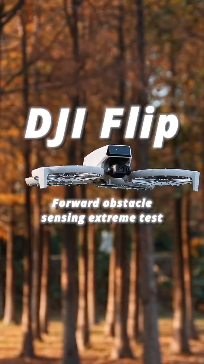 DJI Flip drone obstacle avoidance test: can this drone's 3D Infrared Sensing System keep up? 🧑‍🔬 DJI Flip // Video by Buziyouxunji