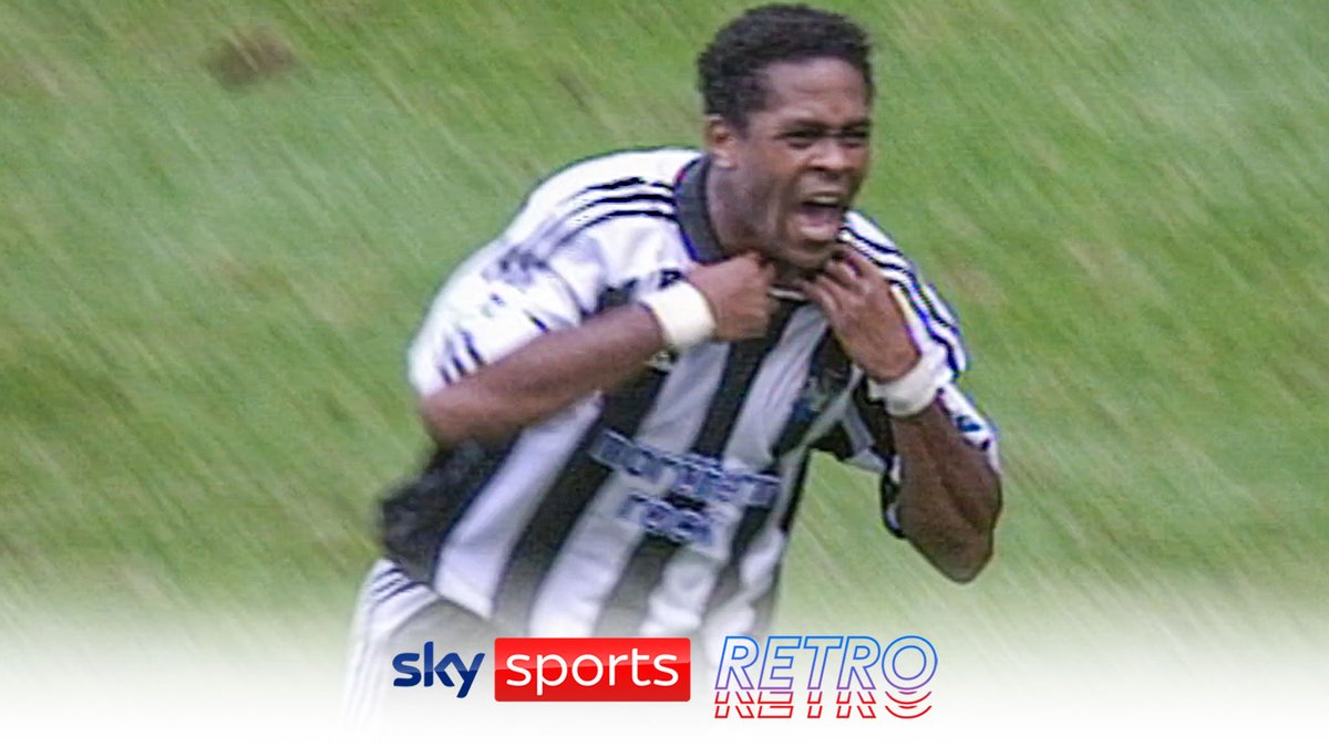 Kluivert scoring at St James' Park.