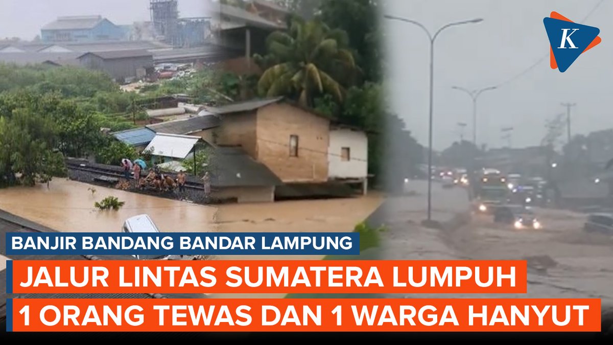 Banjir Bandar Lampung, Tewaskan 1 Orang dan Lumpuhkan 19 Titik < #Banjir #Bencana #BandarLampung