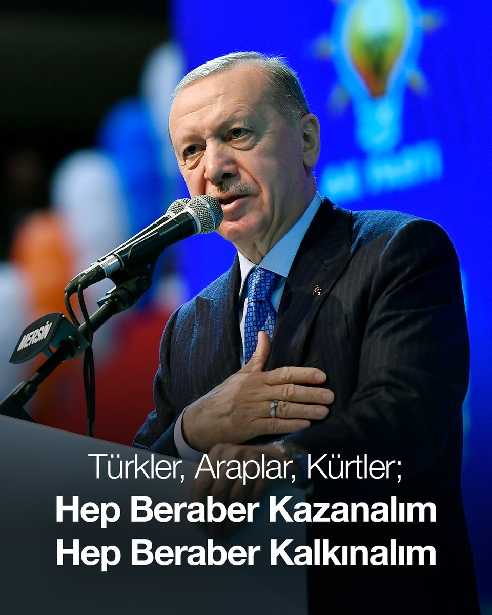 Artık yeni hayaller kurma, yeni projeler hayata geçirme, yeni şeyler söyleme, yeni adımlar atma vaktinin geldiğine inanıyoruz. Biz bölgede istikrar, güvenlik, huzur ve refah istiyoruz. Biz Türkler, Araplar, Kürtler olarak hep beraber kazanalım, hep beraber kalkınalım istiyoruz.