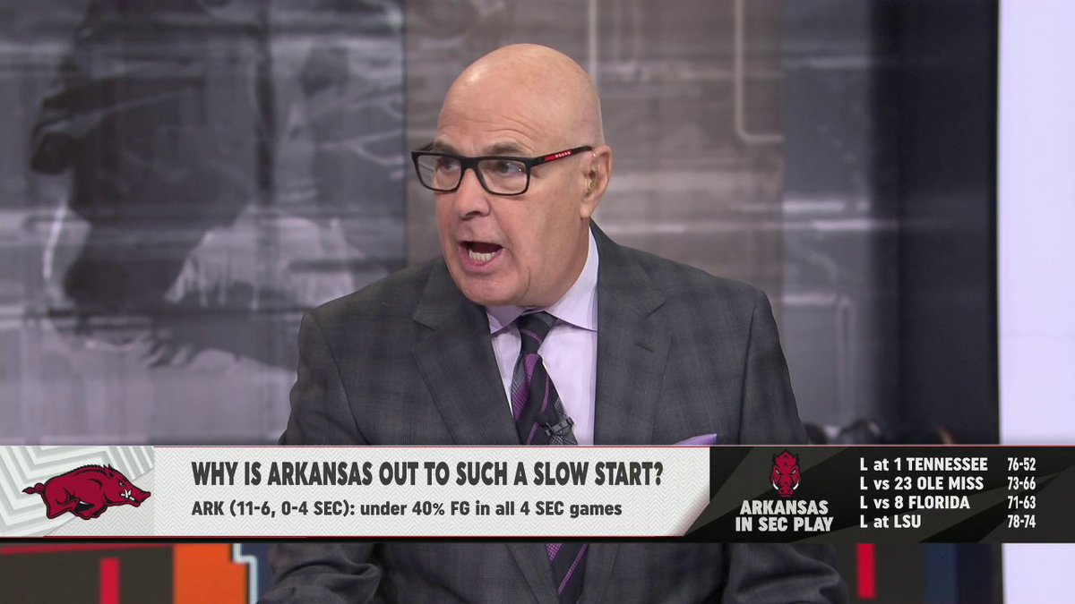 "Hold on a second. [John Calipari] didn't forget how to coach." 👀 Seth Greenberg on how Arkansas can bounce back after starting the season 0-4 in SEC play.