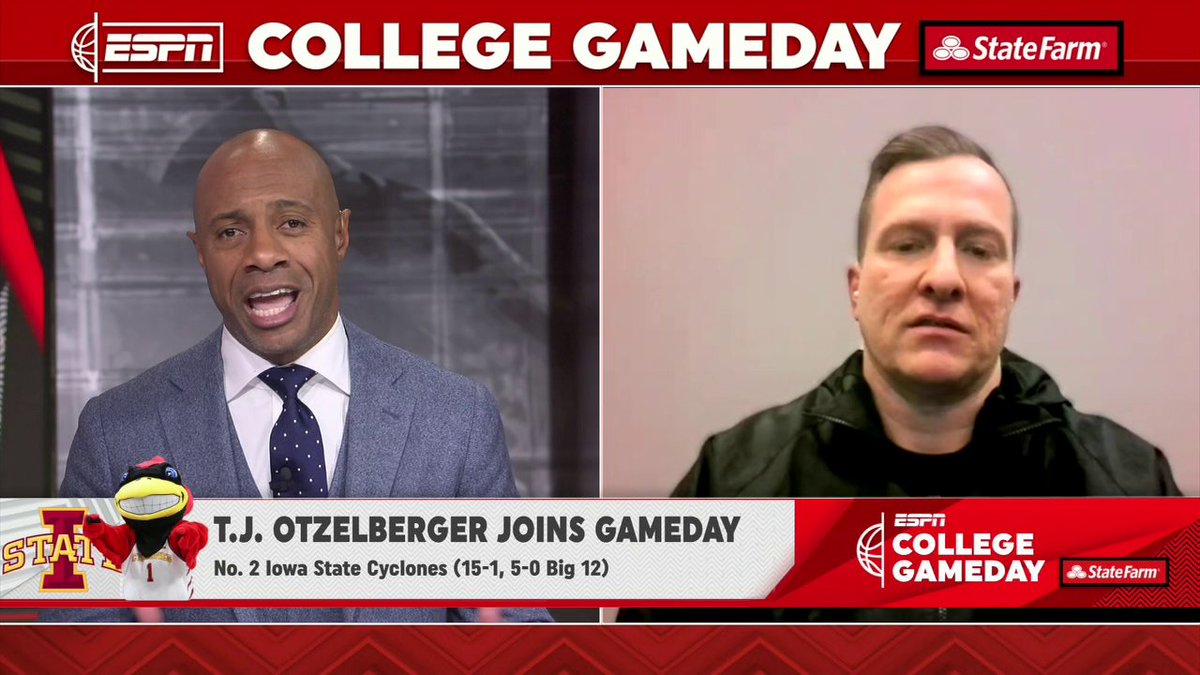 Iowa State head coach T.J. Otzelberger joined College GameDay to talk about the No. 2 Cyclones' 12-game win streak 📈