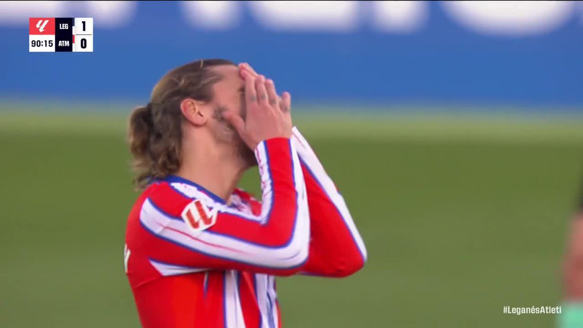 ¡INCREÍBLE LO QUE ERRÓ GRIEZMANN! El francés tuvo en sus pies el empate para salvar el invicto del Atlético Madrid, pero desvió el penal y Leganés rompió la racha de los Colchoneros.