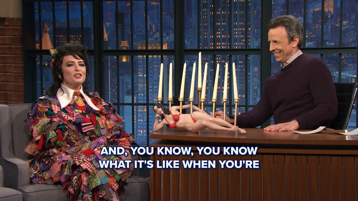The lore of the #Anora menorah explained by #SNL’s Sarah Sherman (@sarahsquirm).