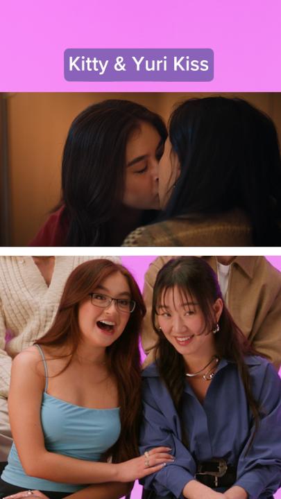 Anna Cathcart and Gia Kim share the behind-the-scenes of that kittyyuri kiss.
