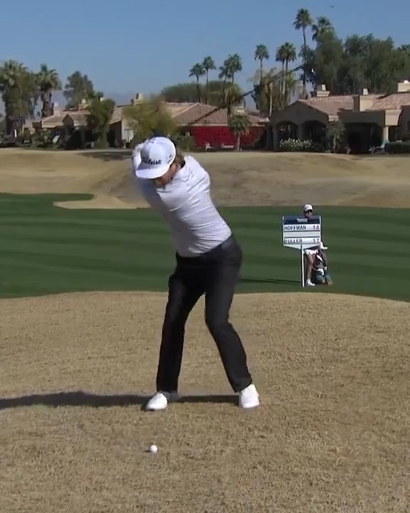Hitting driver from the rough 👀 Charley Hoffman takes a unique approach to No. 16 The American Express ®. 📺 Golf Channel