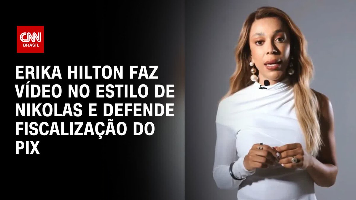 A deputada federal Erika Hilton (PSOL-SP) publicou um vídeo, neste sábado (18), muito semelhante ao de Nikolas Ferreira (PL-MG), sobre uma medida de fiscalização do Pix. Hilton defende a medida do governo. #CNNBrasil