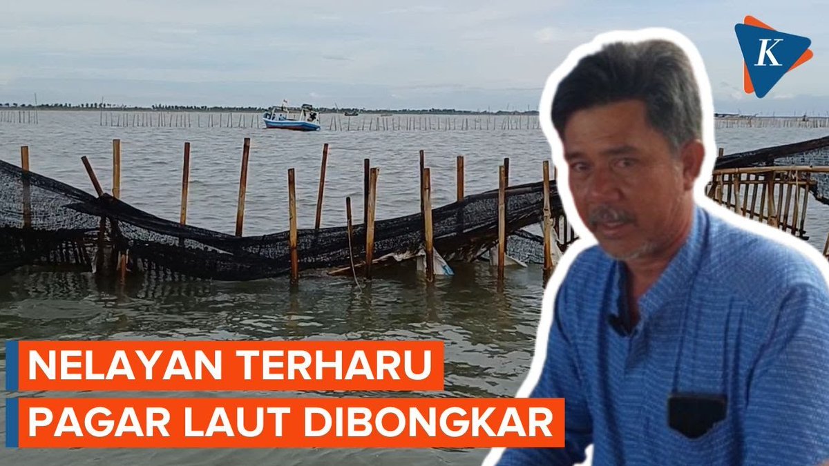 Seorang nelayan bernama Maun tak bisa menyembunyikan rasa bahagianya saat pemerintah melalui TNI Angkatan Laut (AL) menjadi pionir pembongkaran pagar laut di pesisir pantai Kabupaten Tangerang. | #PagarLaut #TNIAL #Nelayan