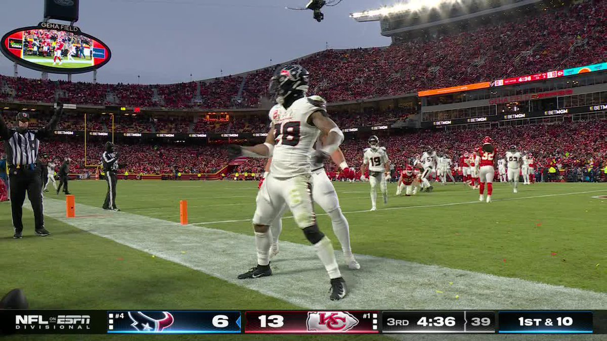 MIXON HIGH-STEPPED IT IN 😮 #HOUvsKC | ESPN, ABC, ESPN+