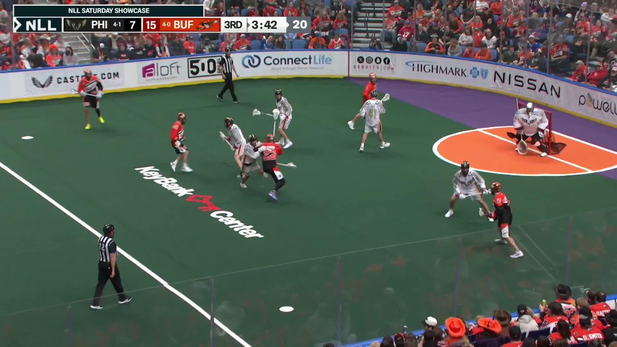 STOP YOUR SCROLL! Josh Byrne just went one-handed, underhand for his SEVENTH goal of the night. Byrnzy is playing on another level tonight in Banditland. #SCTop10