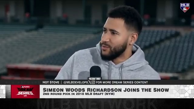 Twins RHP Simeon Woods Richardson speaks on making adjustments as a Big Leaguer and always striving to be a better version of yourself 🗣️ MLBDevelops | #MLBNHotStove