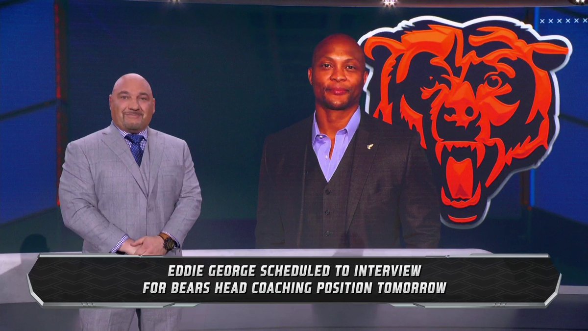 Breaking News: Eddie George is scheduled to interview for the Bears' head coaching position tomorrow, per Jay Glazer. 🏈
