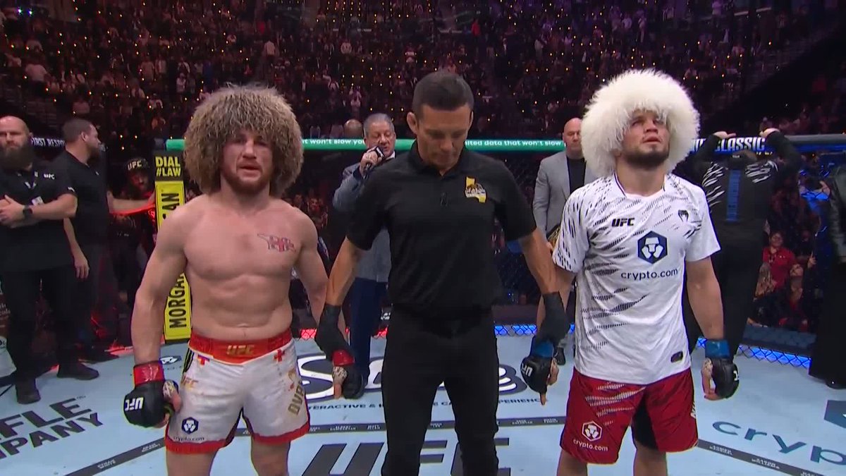 AND STILL 🇬🇪 🏆 #UFC311 Merab Dvalishvili ends Umar Nurmagomedov's unbeaten run and defends his belt!