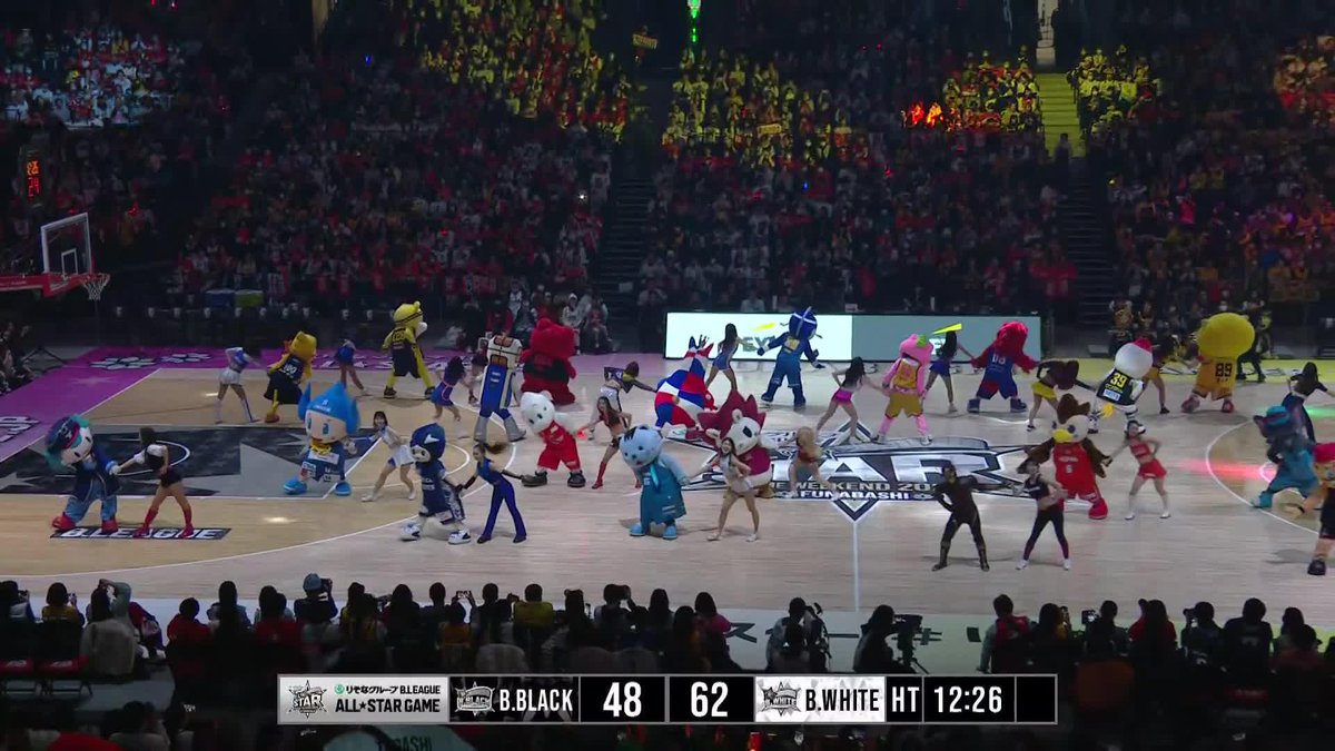 チアリーダーとマスコット、全員集合📣✨️ 📺NHK BS / J SPORTS / J SPORTSオンデマンド / U-NEXT / バスケットLIVE for Prime Video 📡バスケットLIVEで生配信中 #Bリーグオールスター #Bリーグ #りそなグループ