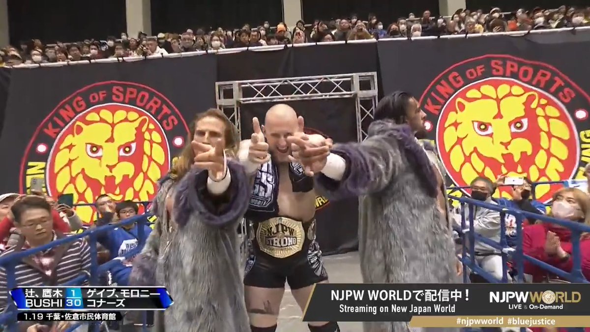 Drilla Moloney &amp; Clark Connors &amp; GABE KIDD “WAR DOGS” Sign up Now &amp; Stay tuned to #NJPW #njpwworld #bluejustice