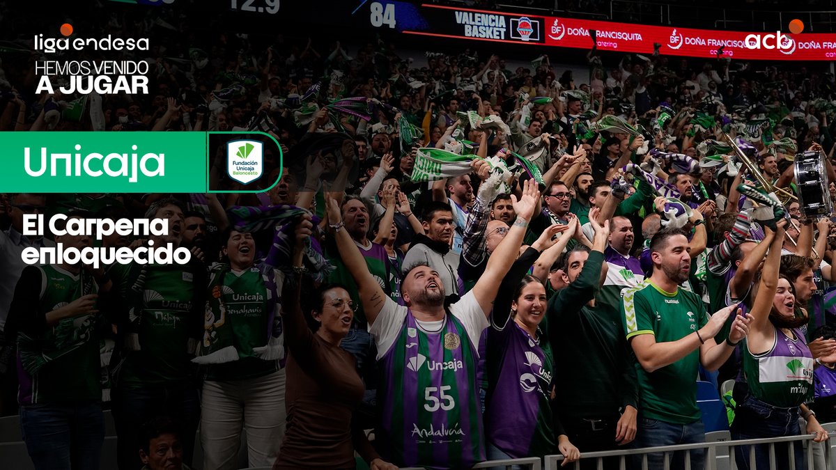 💚💜 Para terminar líder de la primera vuelta como UnicajaCB, son muchos los factores que tienen que funcionar a la perfección... Sin embargo, ha habido un SEXTO HOMBRE que ha destacado estos meses por encima del resto, y ayer volvió a brillar. ¡El FACTOR CARPENA! #LigaEndesa