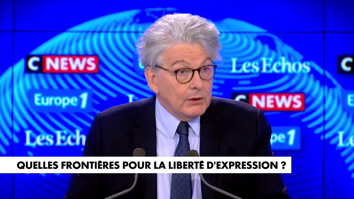 Thierry Breton : «Chez nous en Europe, la liberté de parole et d’expression, c’est clé» dans #LeGrandRDV