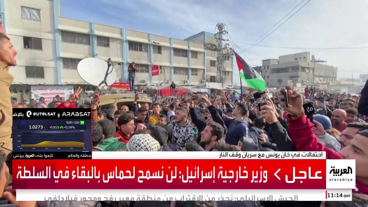 "انتصرنا بأرواحنا"احتفالات في خان يونس ودير البلح مع سريان وقف إطلاق النار
