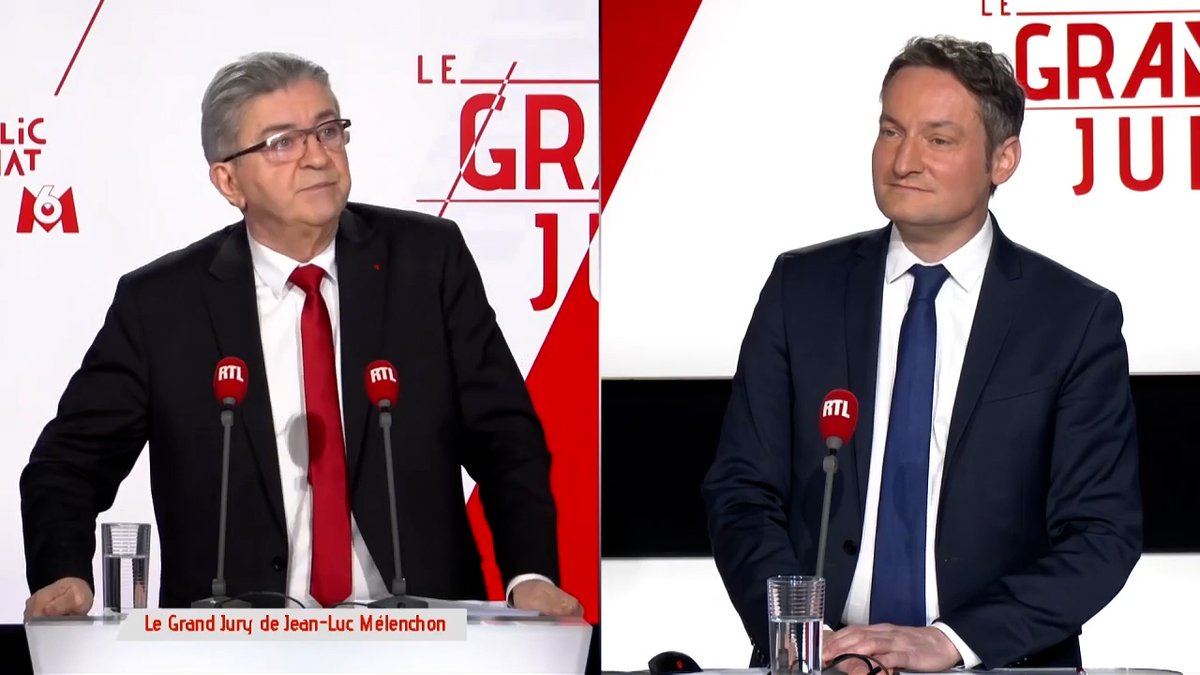 Nous avons déposé une motion de destitution contre M. Macron pour résister contre son refus de reconnaître le résultat des urnes. Cette motion a été bloquée par le Rassemblement national. M. Hollande s'en réjouit. Il est donc devenu l'ami définitif du RN. #LeGrandJury