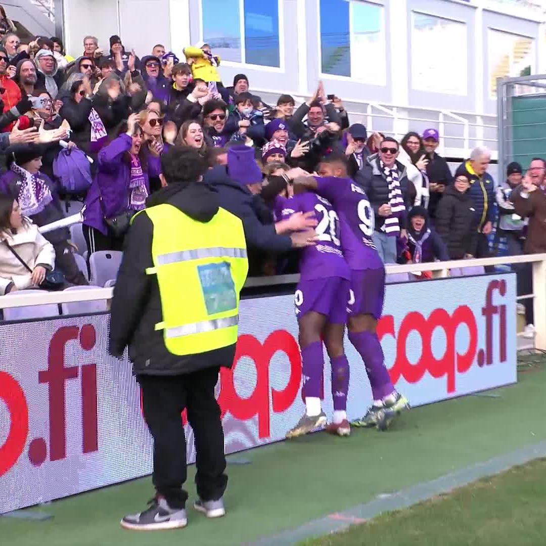 16ème but de la saison pour Moise Kean avec la Fiorentina. 🇮🇹⚽️