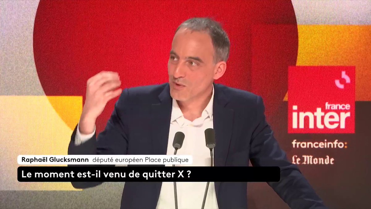 Raphaël Glucksmann : "L'Europe va mal. Je vais vous faire un tableau flippant mais qui est en-dessous de la réalité : la personne qui était le rempart face à Elon Musk, c'était Thierry Breton, il a été écarté comme un malpropre". #QuestionsPol