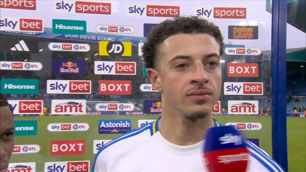 "I'm just happy to play football!" ⚽️ Ethan Ampadu and Largie Ramazani post-match reaction after Leeds went back to the top of the table 📈