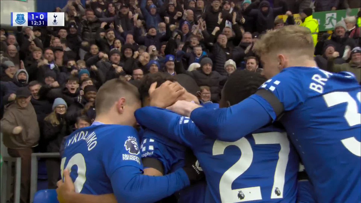 Dominic Calvert-Lewin finishes expertly to open the scoring at Goodison Park! ๐ฅ