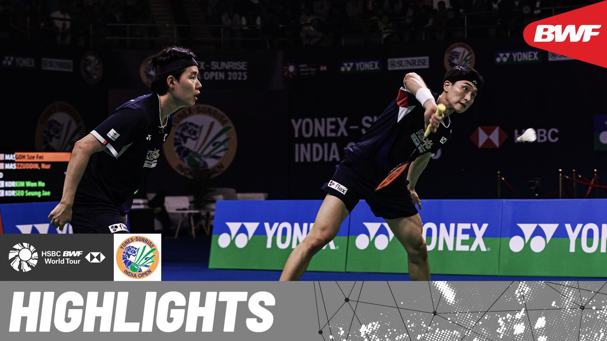 All to play for as No.3 seeds Goh/Izzuddin 🇲🇾 take on Kim/Seo 🇰🇷. #BWFWorldTour #IndiaOpen2025