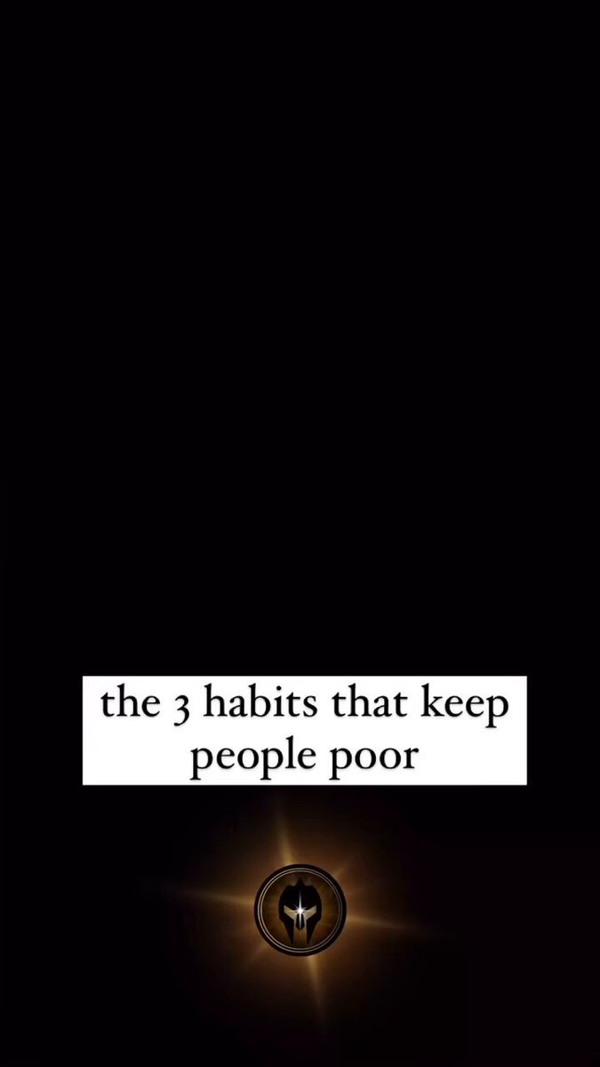 Change these three habits that are keeping you poor‼️